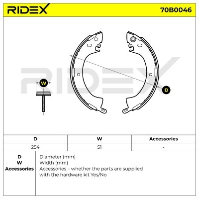 Klocki hamulcowe RIDEX 70B0046 70B0046 - foto 3