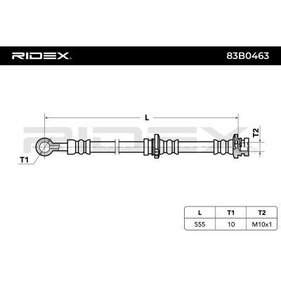 Przewód hamulcowy elast RIDEX 83B0463 83B0463 - foto 6