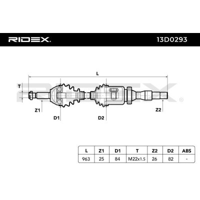 Półoś Napędowa RIDEX 13D0293 13D0293 - foto 7