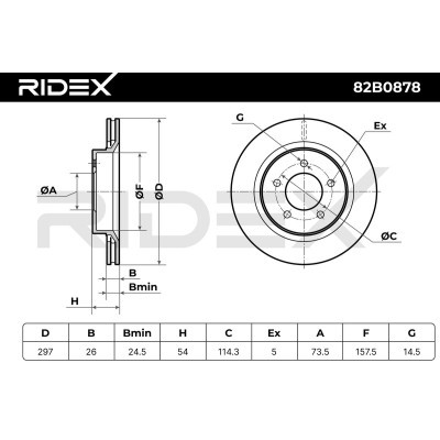 Tarcza hamulcowa RIDEX 82B0878 82B0878 - foto 7