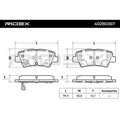 Klocki hamulcowe RIDEX 402B0367 402B0367 - foto 5