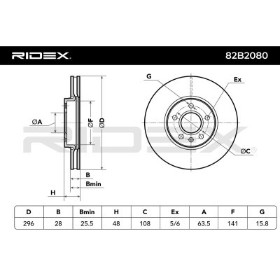 Tarcza hamulcowa RIDEX 82B2080 82B2080 - foto 6