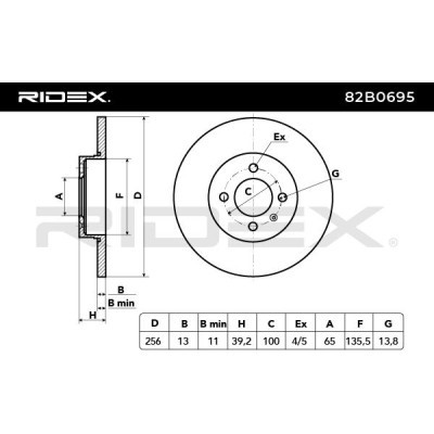 Tarcza hamulcowa RIDEX 82B0695 82B0695 - foto 4