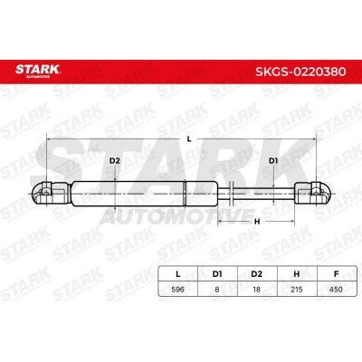 Amortyzator Pokrywy Bagażnika Stark SKGS-0220380 SKGS-0220380 - foto 5