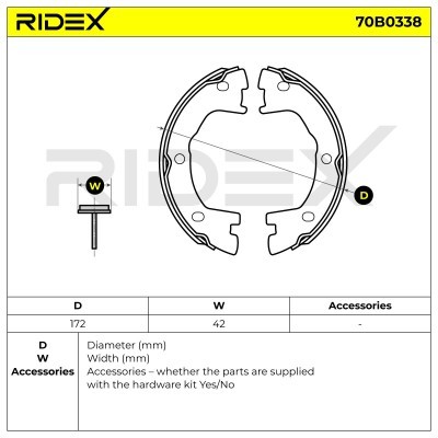 Klocki hamulcowe RIDEX 70B0338 70B0338 - foto 6