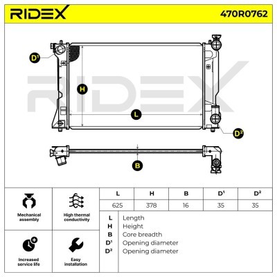 Chłodnica RIDEX 470R0762 470R0762 - foto 5