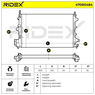 Chłodnica RIDEX 470R0484 470R0484 - foto 7