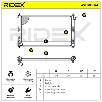 Chłodnica RIDEX 470R0046 470R0046 - foto 4