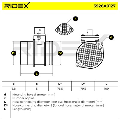 Przepływomierz RIDEX 3926A0127 3926A0127 - foto 6