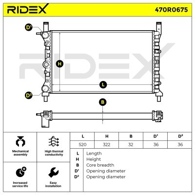 Chłodnica RIDEX 470R0675 470R0675 - foto 7