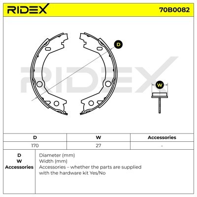 Klocki hamulcowe RIDEX 70B0082 70B0082 - foto 5