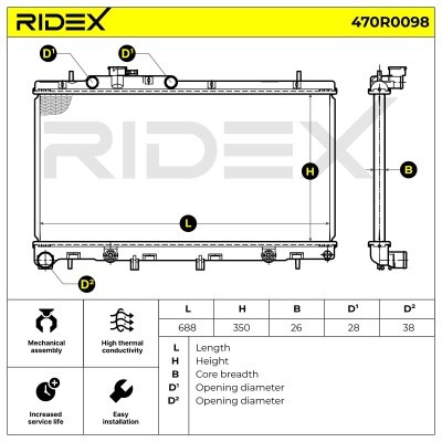 Chłodnica RIDEX 470R0098 470R0098 - foto 6