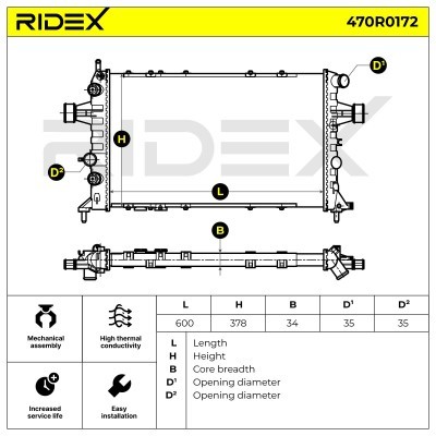 Chłodnica RIDEX 470R0172 470R0172 - foto 5