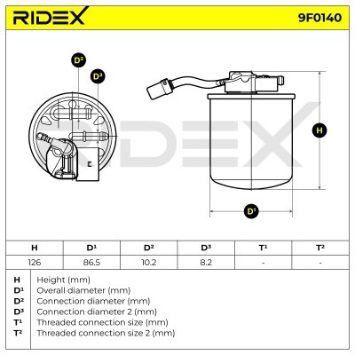 Filtr Paliwa RIDEX 9F0140 9F0140 - foto 5