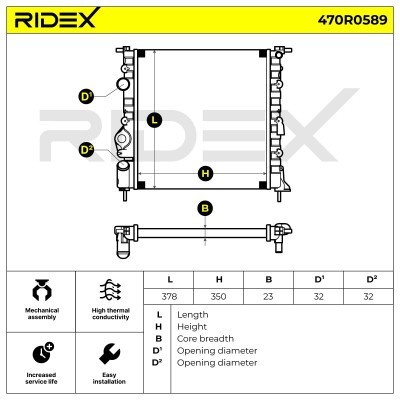 Chłodnica RIDEX 470R0589 470R0589 - foto 5
