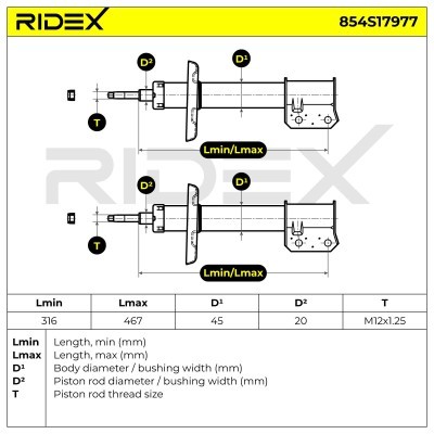 Amortyzator RIDEX 854S17977 854S17977 - foto 7