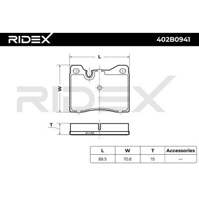 Klocki hamulcowe RIDEX 402B0941 402B0941 - foto 7