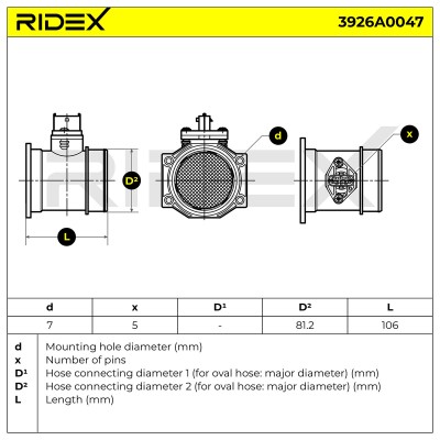 Przepływomierz RIDEX 3926A0047 3926A0047 - foto 6