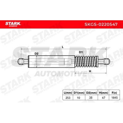 Amortyzator Pokrywy Bagażnika Stark SKGS-0220547 SKGS-0220547 - foto 5