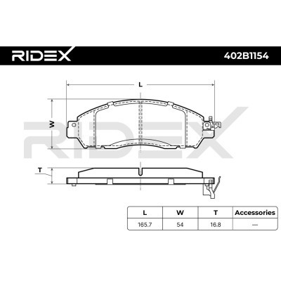 Klocki hamulcowe RIDEX 402B1154 402B1154 - foto 7