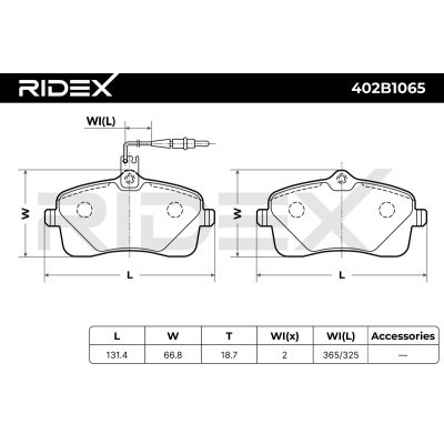 Klocki hamulcowe RIDEX 402B1065 402B1065 - foto 6