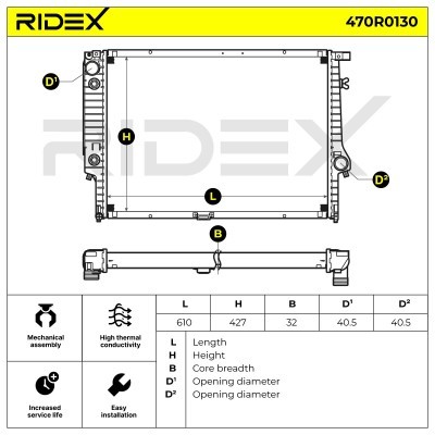 Chłodnica RIDEX 470R0130 470R0130 - foto 7