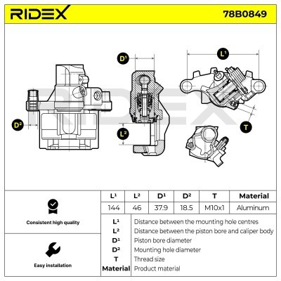 Zacisk Hamulcowy RIDEX 78B0849 78B0849 - foto 5