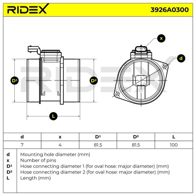 Przepływomierz RIDEX 3926A0300 3926A0300 - foto 7