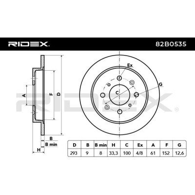 Tarcza hamulcowa RIDEX 82B0535 82B0535 - foto 3