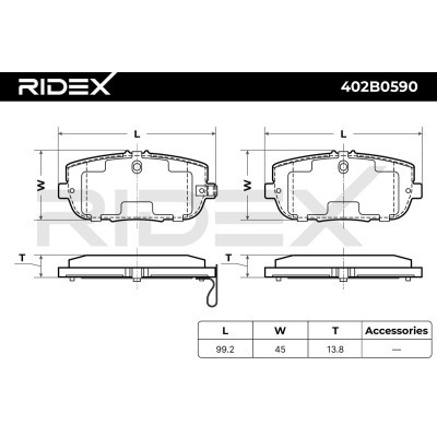 Klocki hamulcowe RIDEX 402B0590 402B0590 - foto 6