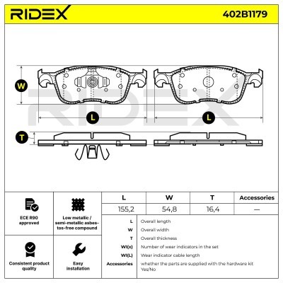 Klocki hamulcowe RIDEX 402B1179 402B1179 - foto 7