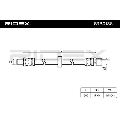 Przewód hamulcowy elast RIDEX 83B0188 83B0188 - foto 4
