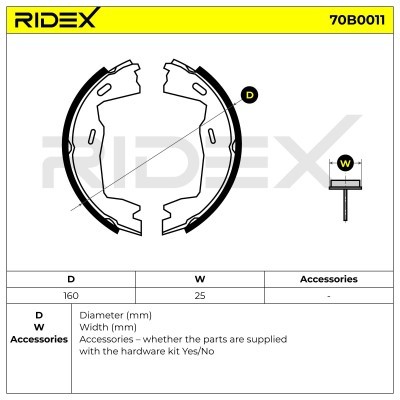 Klocki hamulcowe RIDEX 70B0011 70B0011 - foto 5