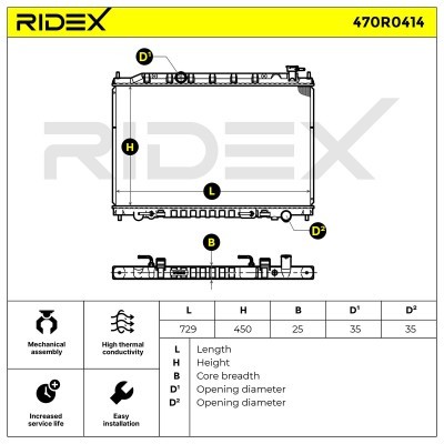 Chłodnica RIDEX 470R0414 470R0414 - foto 3