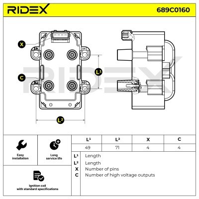 Cewka Zapłonowa RIDEX 689C0160 689C0160 - foto 4