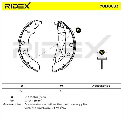 Klocki hamulcowe RIDEX 70B0033 70B0033 - foto 3