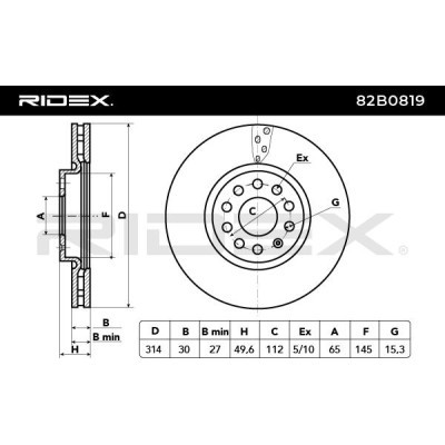 Tarcza hamulcowa RIDEX 82B0819 82B0819 - foto 4