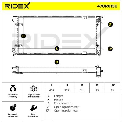 Chłodnica RIDEX 470R0150 470R0150 - foto 8