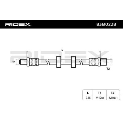 Przewód hamulcowy elast RIDEX 83B0228 83B0228 - foto 3
