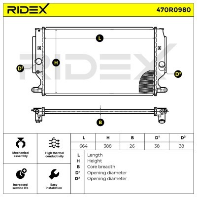Chłodnica RIDEX 470R0980 470R0980 - foto 5