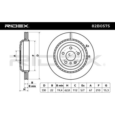 Tarcza hamulcowa RIDEX 82B0575 82B0575 - foto 6