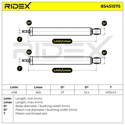 Amortyzator RIDEX 854S1575 854S1575 - foto 6