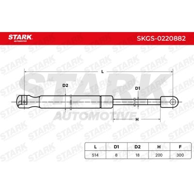 Amortyzator Pokrywy Bagażnika Stark SKGS-0220882 SKGS-0220882 - foto 5