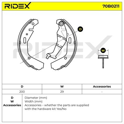 Klocki hamulcowe RIDEX 70B0211 70B0211 - foto 3