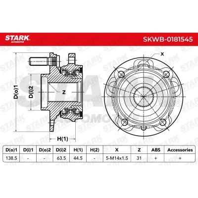 Łożysko Koła Stark SKWB-0181545 SKWB-0181545 - foto 3