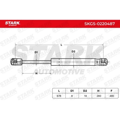 Amortyzator Pokrywy Bagażnika Stark SKGS-0220487 SKGS-0220487 - foto 6