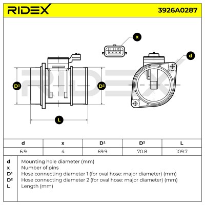Przepływomierz RIDEX 3926A0287 3926A0287 - foto 6