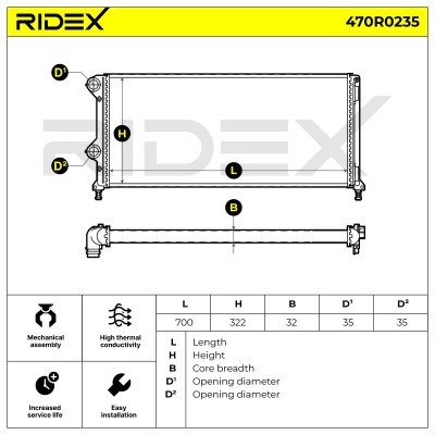 Chłodnica RIDEX 470R0235 470R0235 - foto 3