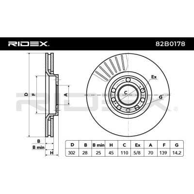 Tarcza hamulcowa RIDEX 82B0178 82B0178 - foto 6