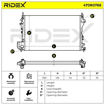 Chłodnica RIDEX 470R0766 470R0766 - foto 5